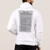 Pull À Capuche Les Dix Commandements Bible Full-Zip Mens (Dos)