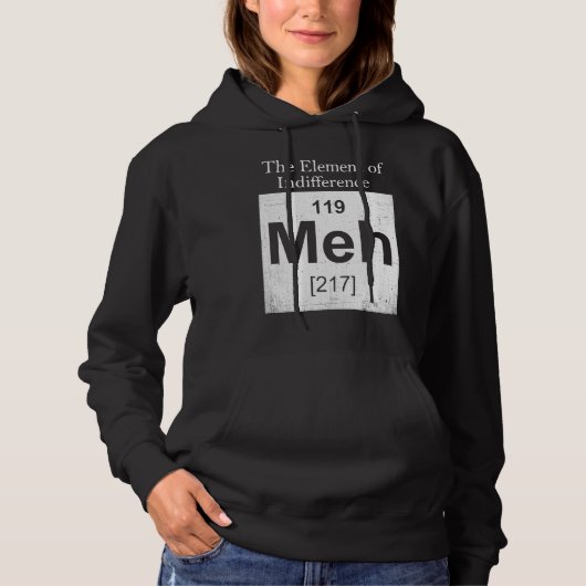 Pull À Capuche Les Éléments d'indifférence Professeur de science (Devant)