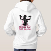 Pull À Capuche Les excuses ne brûlent pas de calories (Dos)