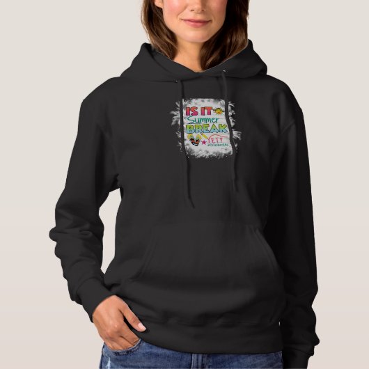 Pull À Capuche Les Femmes Bleached Joyeux Jour De L'École Est-Il  (Devant)