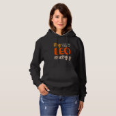 Pull À Capuche Les femmes Leo Queen Zodiac de Big Leo Energy (Devant entier)