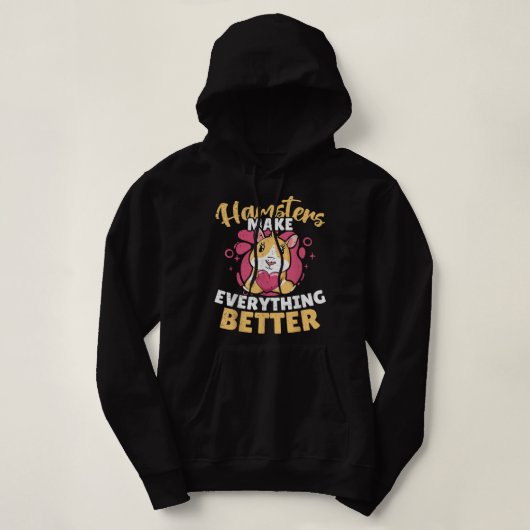 Pull À Capuche Les hamsters rendent tout mieux (Design devant)