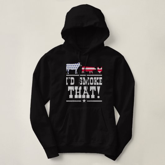 Pull À Capuche Les Hommes Je Fumer Que BBQ Viande Fumer Grill G (Design devant)