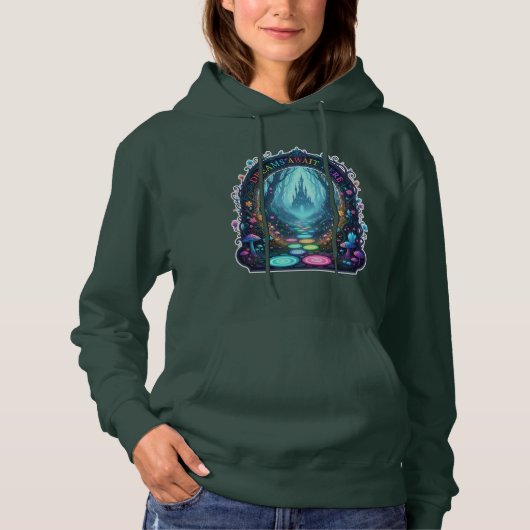 Pull À Capuche Les rêves vous attendent ici. (Devant)