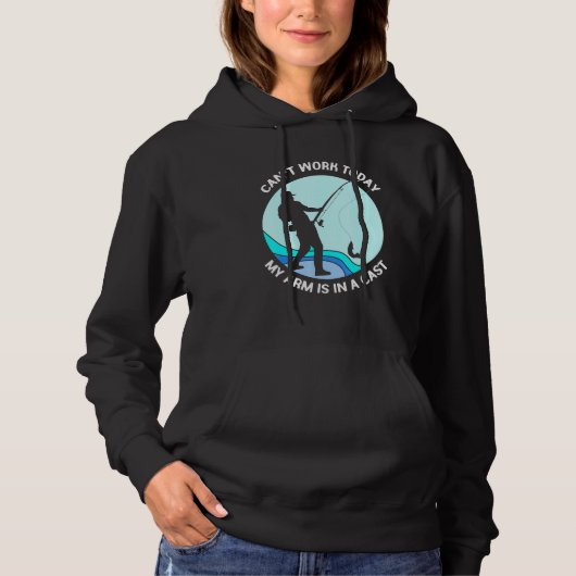 Pull À Capuche Les Tee - shirts Pêcheurs Ne Peuvent Pas Travaille (Devant)