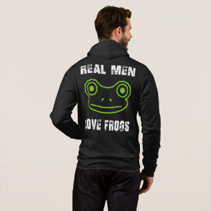 Pull À Capuche Les vrais hommes aiment les grenouilles