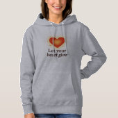 Pull À Capuche Let Your Heart Glow Hoodie – Spread Love and Posit (Devant)