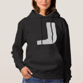 Pull À Capuche Letter J big and bold white (Devant)