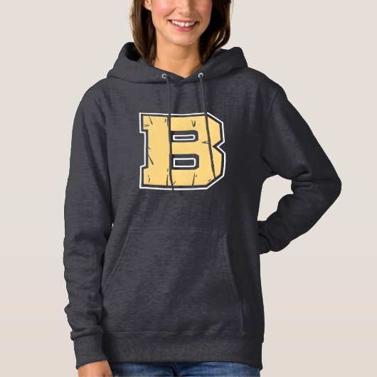 Pull À Capuche Lettre B : Gras, brillant et au-delà ! (Devant)