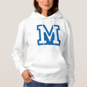 PULL À CAPUCHE LETTRE BLEUE VARIABLE M MONO (Devant)