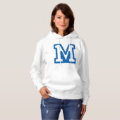 PULL À CAPUCHE LETTRE BLEUE VARIABLE M MONO (Devant entier)