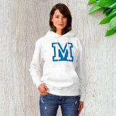 PULL À CAPUCHE LETTRE BLEUE VARIABLE M MONO