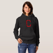 Pull À Capuche Lettre C Alphabet majuscule École classique initia (Devant entier)