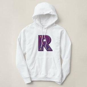 Pull À Capuche Lettre R : Raffinée, Relaxée et prête à impression