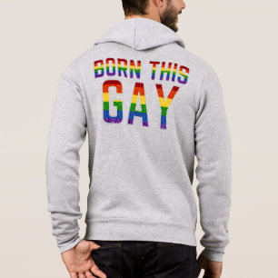 Pull À Capuche LGBT Rainbow Parties scintillant Né Ce Gay