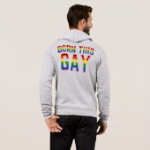Pull À Capuche LGBT Rainbow Parties scintillant Né Ce Gay (Dos entier)