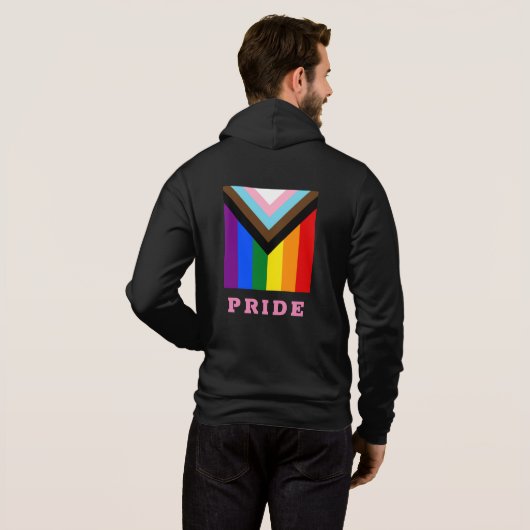 Pull À Capuche LGBTQ & Pride - Rainbow Progress Mode drapeau (Dos entier)