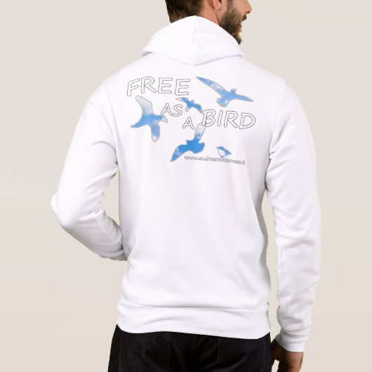 Pull À Capuche Libre comme un oiseau (Dos)