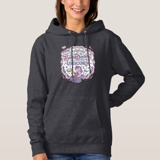 Pull À Capuche Licorne Booktrovert Licorne Amusant Cadeau Mignon  (Devant)