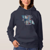 Pull À Capuche Licorne celtique (Devant)