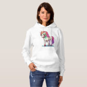 Pull À Capuche Licorne zombie (Devant entier)