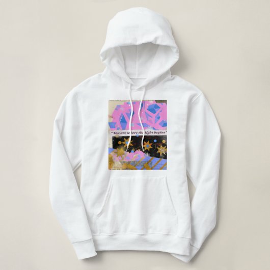 Pull À Capuche Light Begins – Dreamy Glow Collage Hoodie (Design devant)