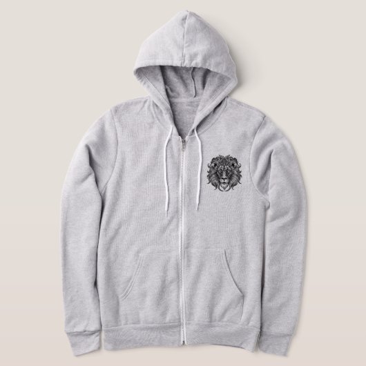 Pull À Capuche Ligne artistique lion (Poser)