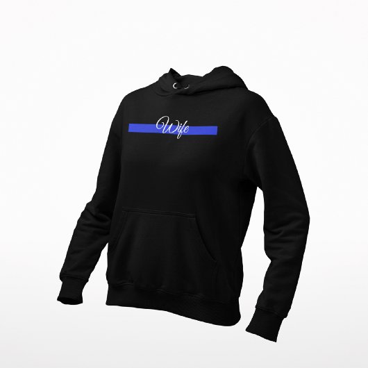 Pull À Capuche Ligne Bleue Mince : Femme de police