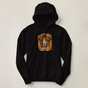 Pull À Capuche Lion Africain Dans La Grotte Main Tirée Art numéri