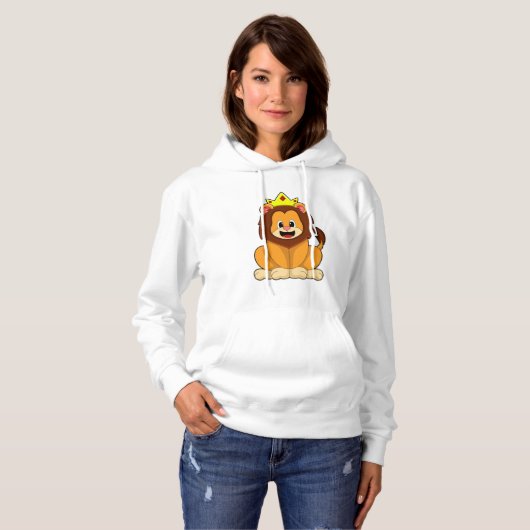 Pull À Capuche Lion avec couronne (Devant entier)