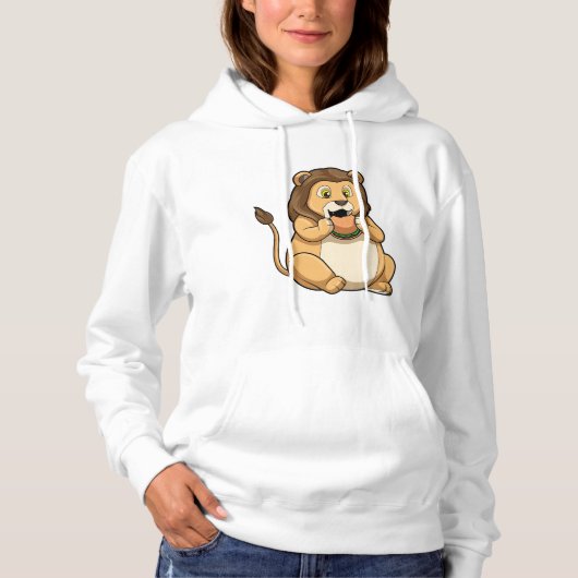 Pull À Capuche Lion avec hamburger (Devant)