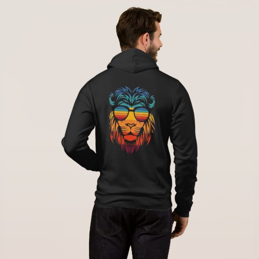 Pull À Capuche Lion Cool  (Dos entier)