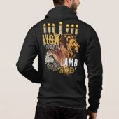 Pull À Capuche Lion De Juda Agneau De Dieu Full-Zip Hommes (Dos)