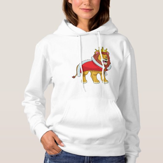 Pull À Capuche Lion roi avec Couronne & Cap (Devant)