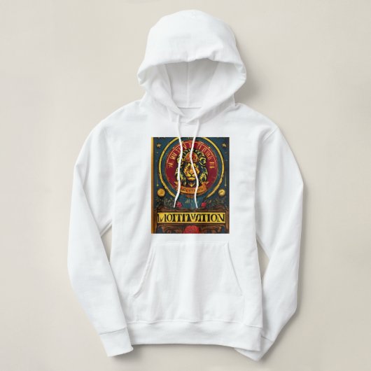 Pull À Capuche Lion symbolique de motivation (Design devant)