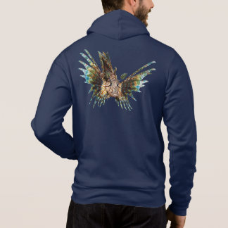 Pull À Capuche Lionfish - Conception Abstraite - Découpé d'une ph
