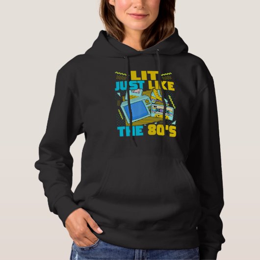 Pull À Capuche Lit comme dans les années 80 Aesthetic années 80 (Devant)