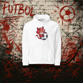 Pull À Capuche Little Devil with a soccer ball