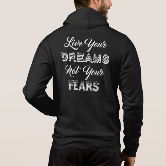 Pull À Capuche Live Your Dreams nom personnalisé (Dos)