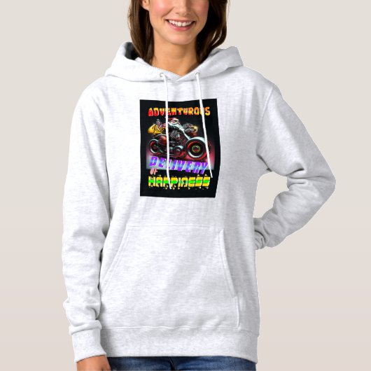 Pull À Capuche Livraison Aventureuse Du Bonheur (Devant)