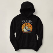 Pull À Capuche Livres Moon Ghost Halloween Bookworm Librarian Tea (Design devant)