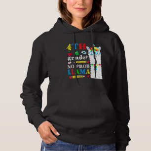 Pull À Capuche Llama Enseignant 4e année No Prob Llama 4e année