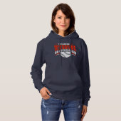Pull À Capuche Logo de base-ball blanc Wilshire Warriors (Devant entier)
