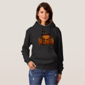 Pull À Capuche Logo de citrouille 3D de luxe Halloween avec chape (Devant entier)