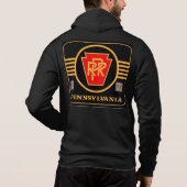 Pull À Capuche Logo de la ligne ferroviaire de Pennsylvanie noir (Dos)