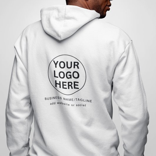 Pull À Capuche Logo de l'entreprise et texte uniformes de marque