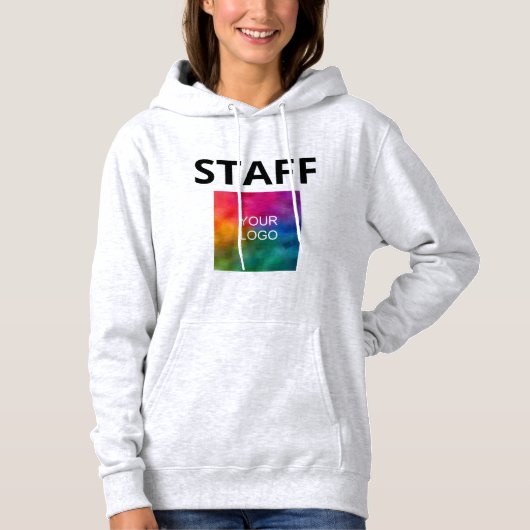 Pull À Capuche Logo des membres du personnel féminin Ash Grey Swe (Devant)