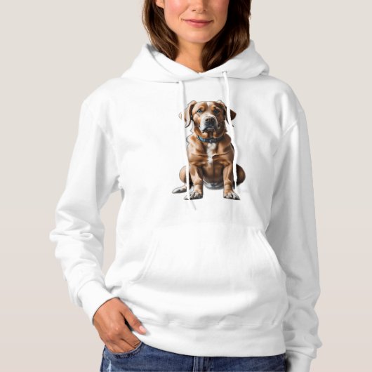 Pull À Capuche logo design t-shirt chien (Devant)