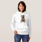 Pull À Capuche logo design t-shirt chien (Devant entier)