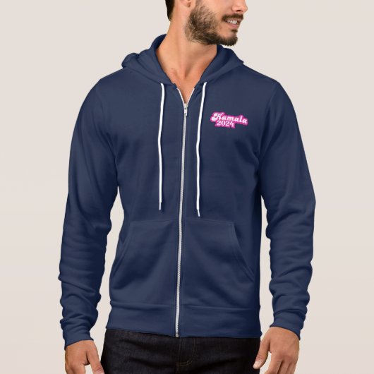 Pull À Capuche Logo rose féminin de Kamala Harris 2024 (Devant)